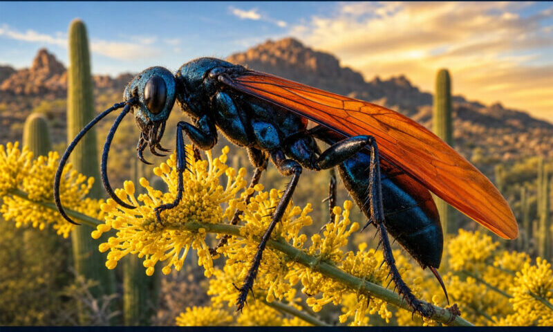 Tarantula Hawk Wasps in Phoenix Arizona