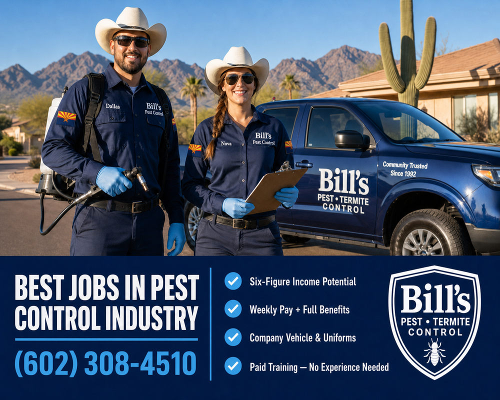 Best Jobs in Pest Control Industry Phoenix AZ | Bill's Pest Control