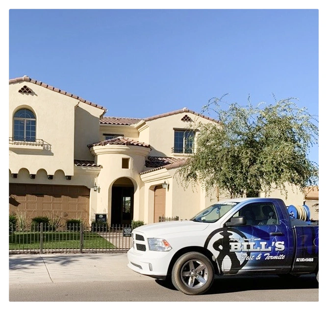 truck outside home